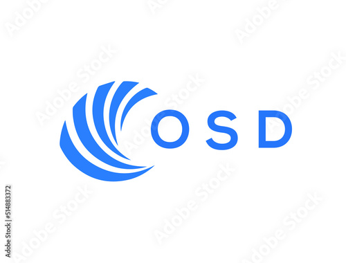 OSD Flat accounting logo design on white background. OSD creative initials Growth graph letter logo concept. OSD business finance logo design.
 photo