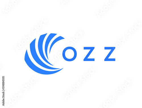 OZZ Flat accounting logo design on white background. OZZ creative initials Growth graph letter logo concept. OZZ business finance logo design.
 photo