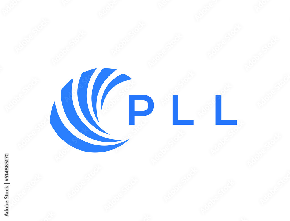 PLL Flat accounting logo design on white background. PLL creative initials Growth graph letter logo concept. PLL business finance logo design.
