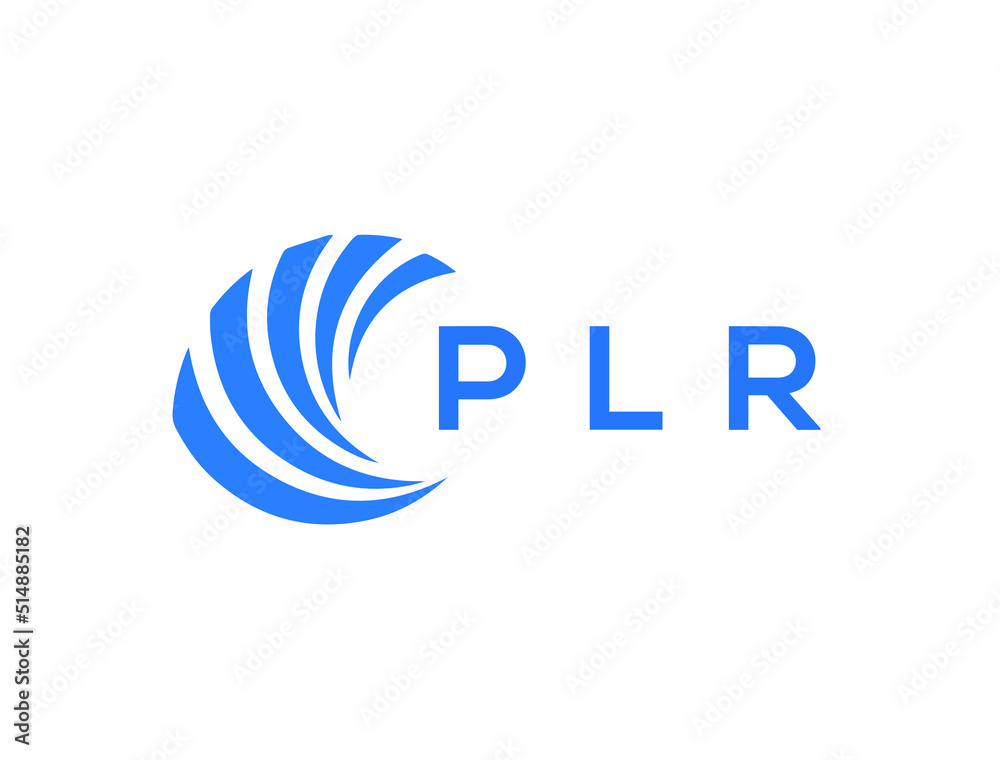 PLR Flat accounting logo design on white background. PLR creative initials Growth graph letter logo concept. PLR business finance logo design.
