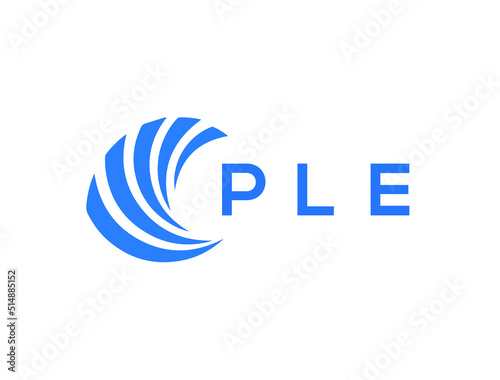 PLE Flat accounting logo design on white background. PLE creative initials Growth graph letter logo concept. PLE business finance logo design.
