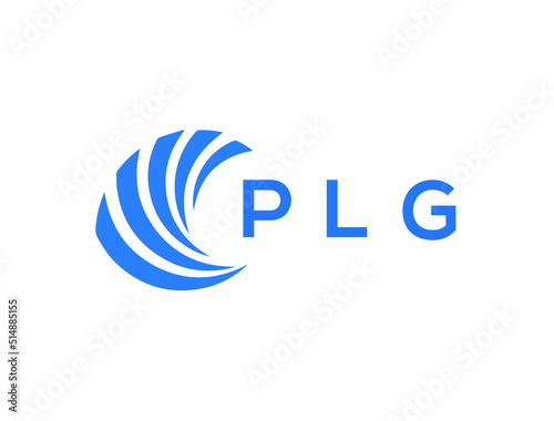 PLG Flat accounting logo design on white background. PLG creative initials Growth graph letter logo concept. PLG business finance logo design.
 photo