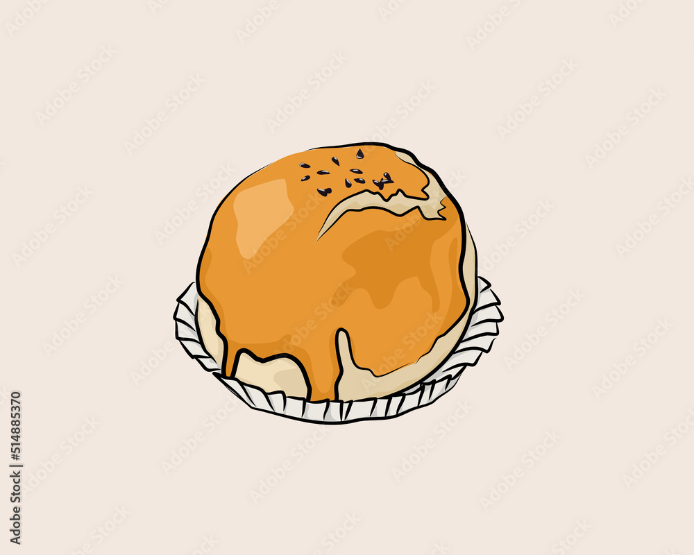 Monncake Drawing Isotaled Teochew Mooncake, thousand layer yam mooncakes with salt egg ...