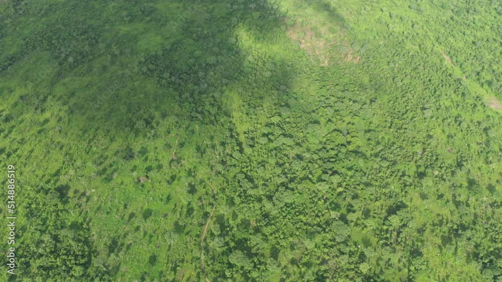 Aerial shot of a breathtaking landscape under the cloudy skies Aerial shot of a breathtaking landscape under the cloudy skies