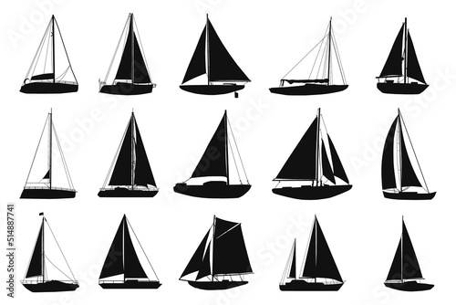 Sailing yacht boat silhouette photo