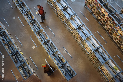 organized book cases in a library