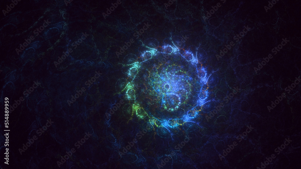 Obraz premium 3D rendering abstract round light background