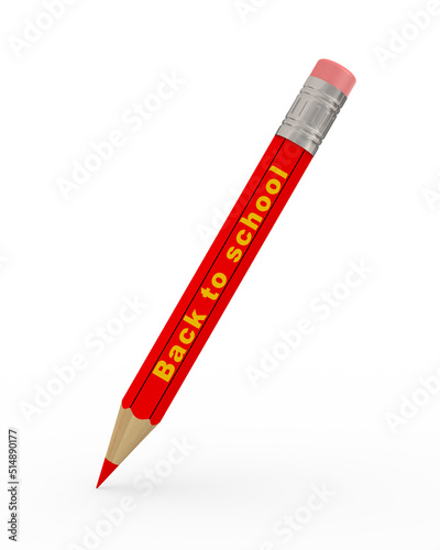 red pencil with text back t...