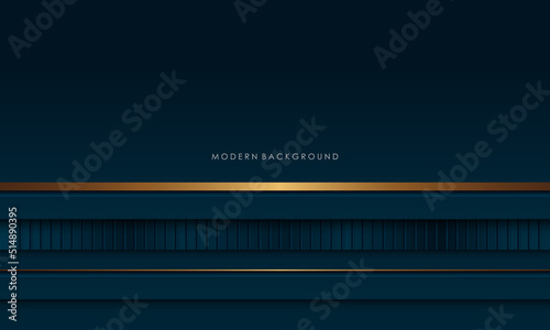 Blue dop abstract background with golden luxury