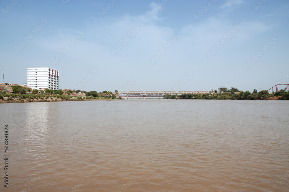 Lansdowne Bridge on Indus river, Sukkur, Pakistan