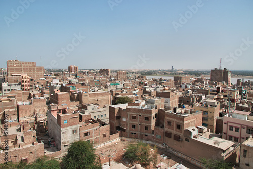 Obraz na płótnie The view of the center of Sukkur, Pakistan w salonie