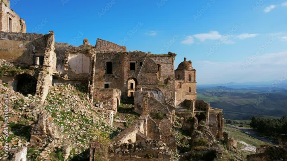 Craco is an abandoned town in Basilicata, Southern Italy. The ghost town was hit by a landslide in the 1960s, forcing the inhabitants to leave their homes. Craco is an abandoned town in Basilicata, Southern Italy. The ghost town was hit by a landslide in the 1960s, forcing the inhabitants to leave their homes.