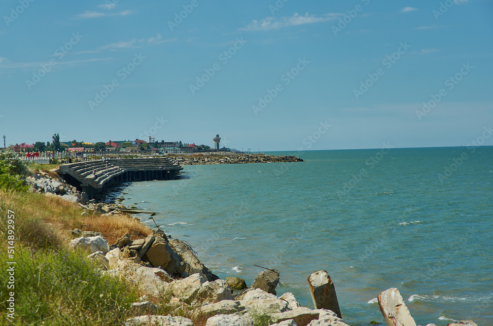 seafront Kaspiysk located on the Caspian Sea
