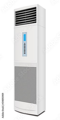 Floor Standing Air Conditioner isolated on white background. 3D render