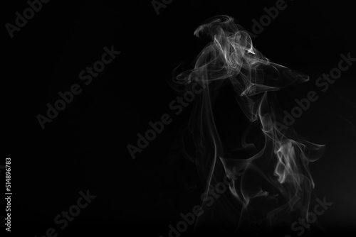 Smoke on the black background