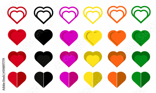 vector illustration of love icon. love icons. love icons set. love vector. love emoji vector. vector illustration.