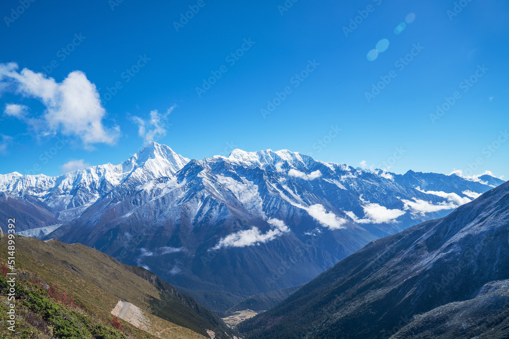 Gongga snow mountain and natural beauty in Western Sichuan Province, China