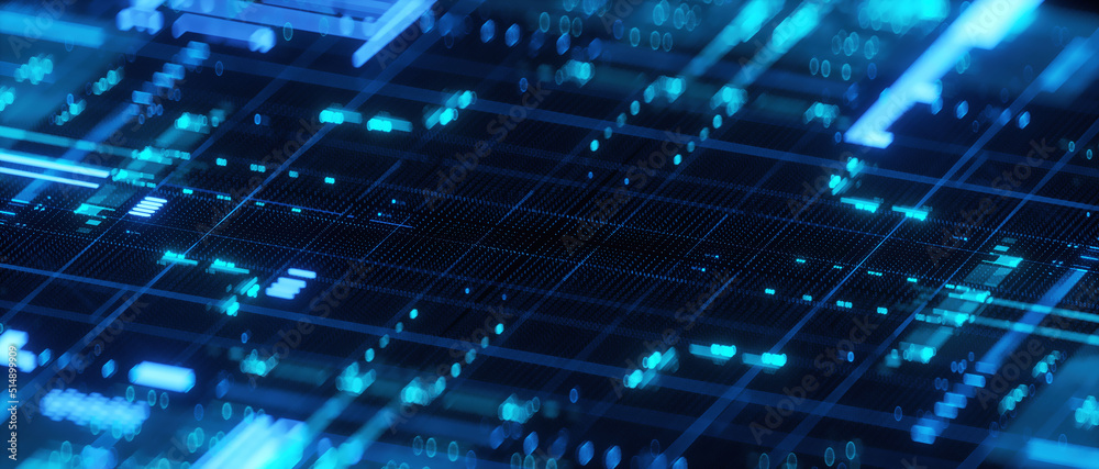3D rendering of cyberpunk AI. Circuit board. Technology background. Central Computer Processors CPU and GPU concept. Motherboard digital chip. Tech science background. 3D rendering of cyberpunk AI. Circuit board. Technology background. Central Computer Processors CPU and GPU concept. Motherboard digital chip. Tech science background.
