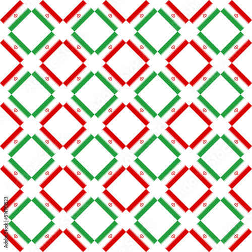 abstract background. seamless pattern of iran flag. iranian national day celebration decoration. vector illustration