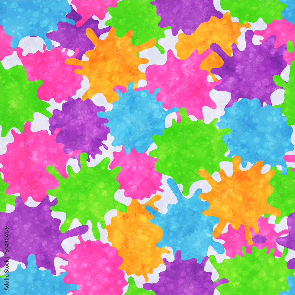 Obraz premium Seamless pattern with watercolor paint splashes