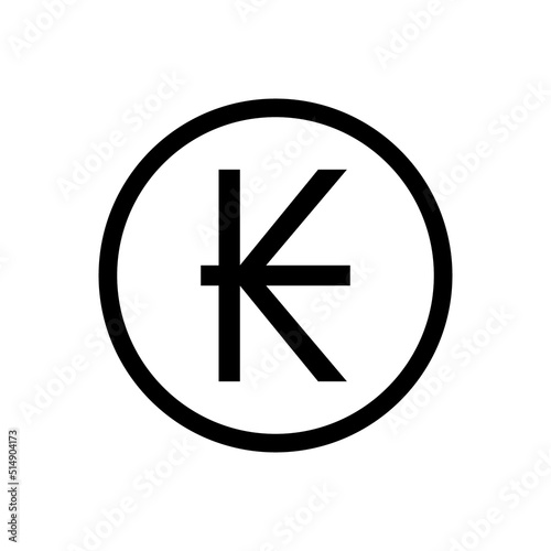 laos kip symbol simple icon on white background. Vector illustration. Money cash Vector illustration, EPS10.Currency symbol vector.