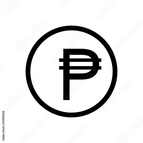 Peso sign simple icon on white background. Vector illustration. Money cash Vector illustration, EPS10.Currency symbol vector.