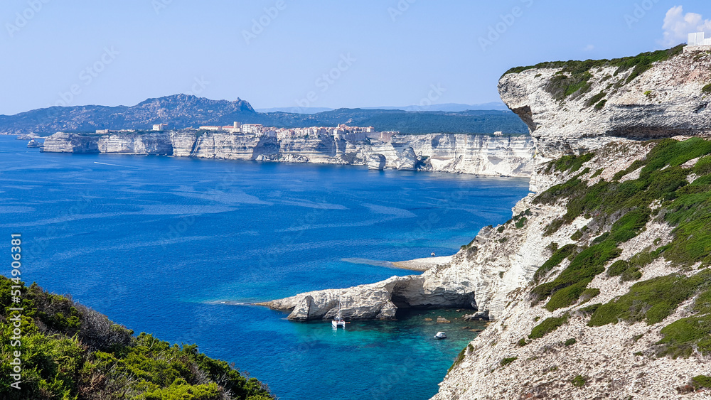 seaside cliff of bonifacio bay Corsica