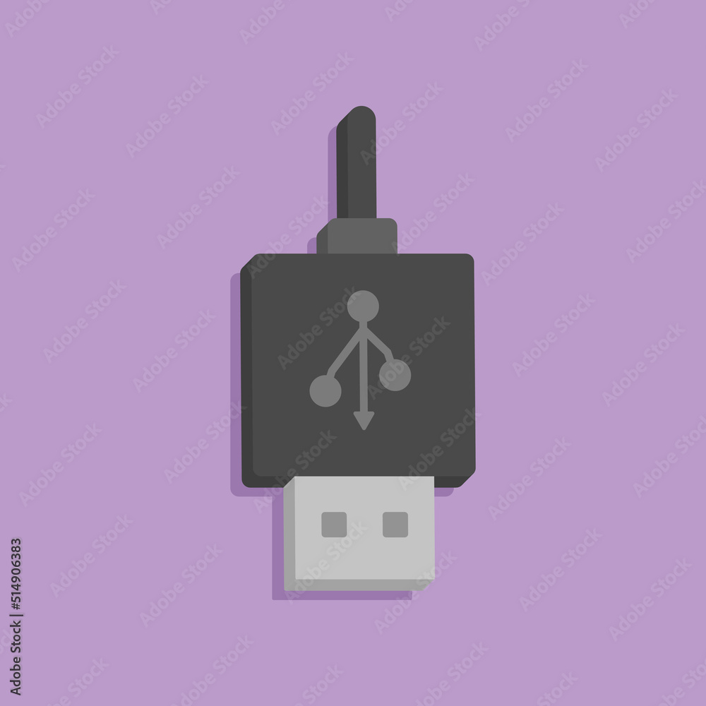 3d usb socket in minimal cartoon style 3d usb socket in minimal cartoon style