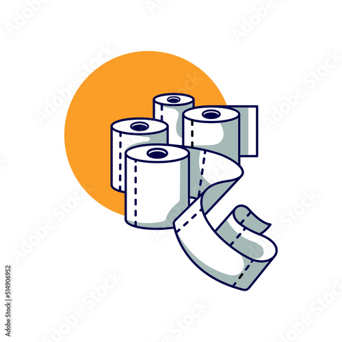 tissue mascot character logo design vector illustration