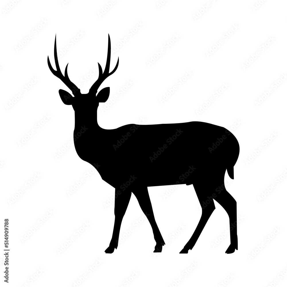 Obraz premium deer silhouette vector
