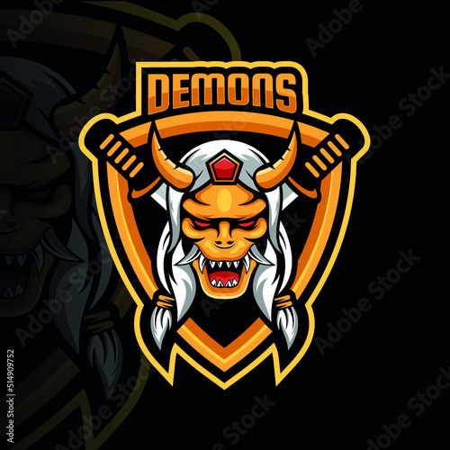 Demons Mascot Logo Esport Logo Team stock images