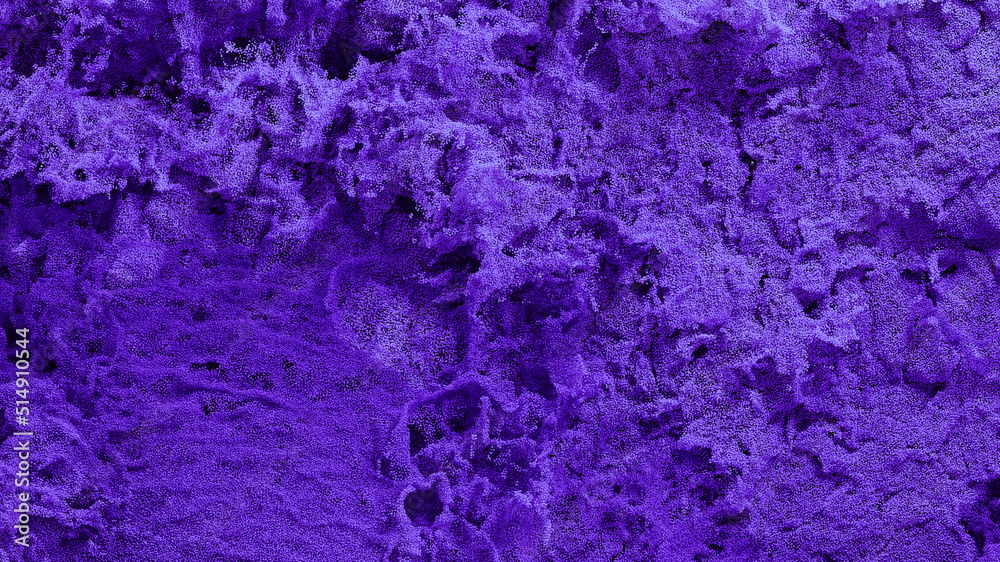 Millions of Tiny Purple Particles Filling the screen with many Swirls and Waves on Black
