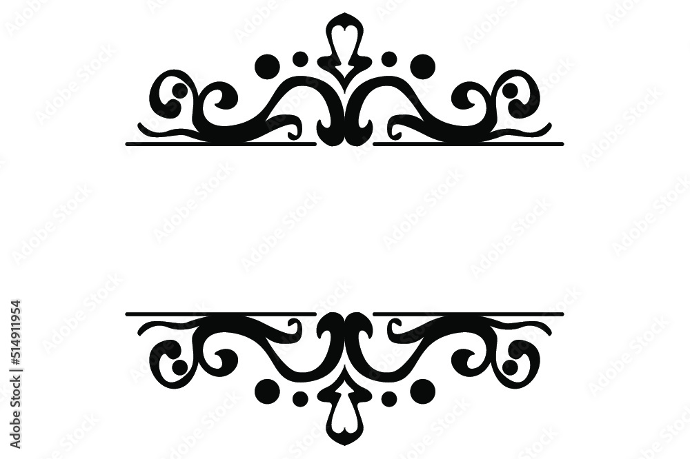 ornament design vector for title Border ornament design vector for title Border