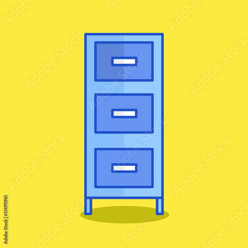 Vector illustration of premium iron bookcase shelf