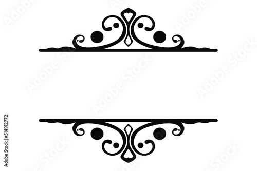 ornament design vector for title Border
