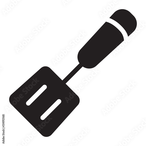 Spatula glyph icon