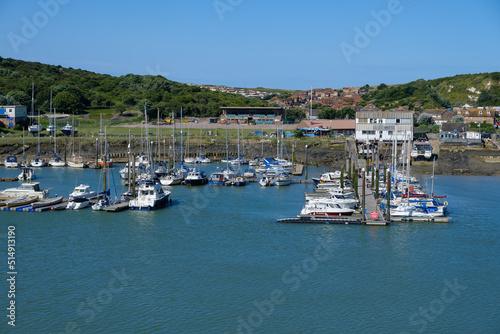 Boats and yachts in harbour, Newhaven, East Susssex