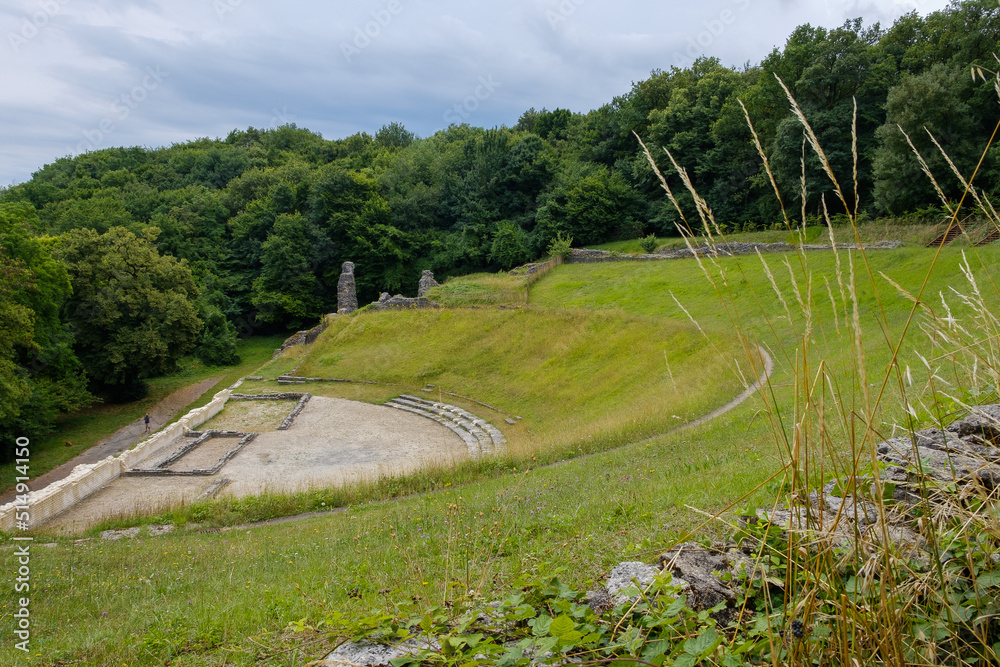 Gallo-Roman amphitheatre at Les Bouchauds, Saint-Cybardeaux, Charente, France