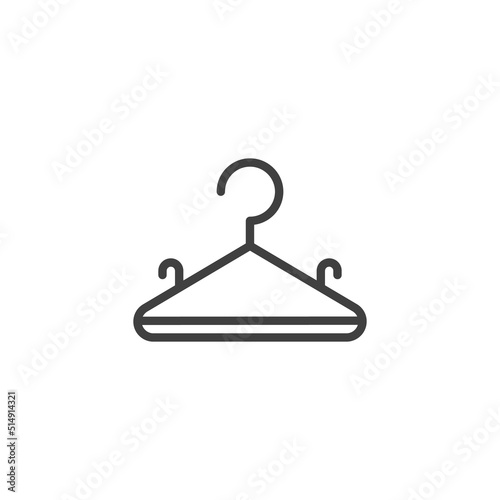 Cloth hanger line icon