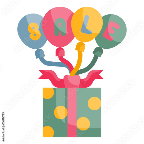 giftbox flat icon