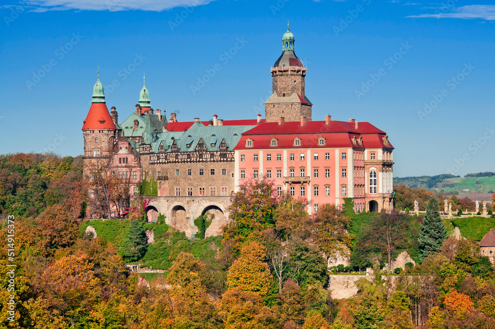 Ksiaz - castle in Walbrzych in Lower Silesian Voivodeship, Poland.	
