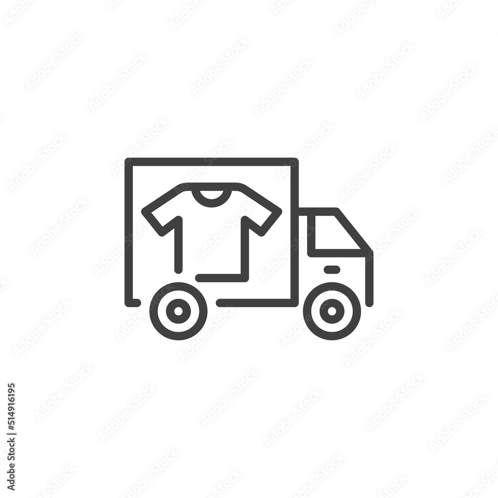 Laundry delivery line icon Laundry delivery line icon