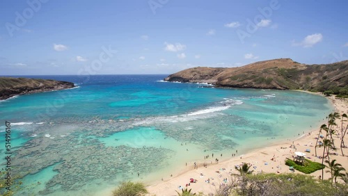 Time lapse of Hanauma bay Honolulu Hawaii
