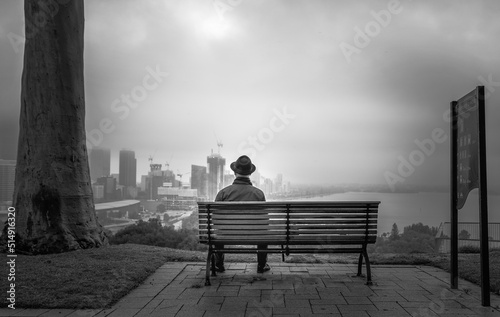 Old man on a bench