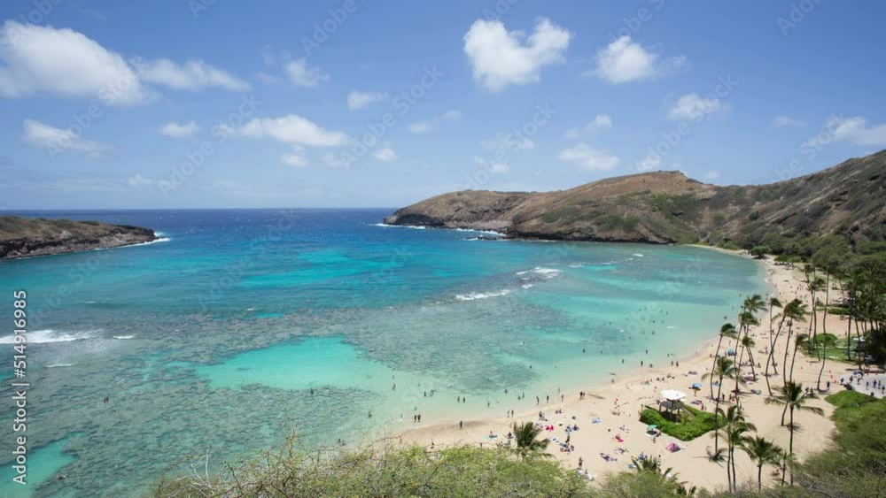 Time lapse of Hanauma bay Honolulu Hawaii Time lapse of Hanauma bay Honolulu Hawaii