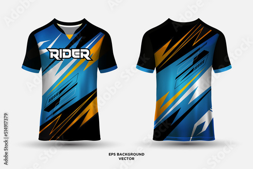 Fantastic racing jersey design vector with geometric elements