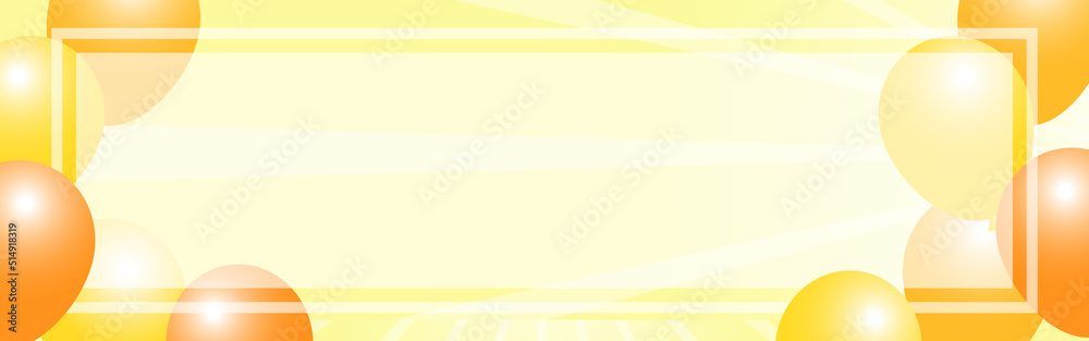 Fototapeta premium バナーデザイン 風船 320×100サイズ対応