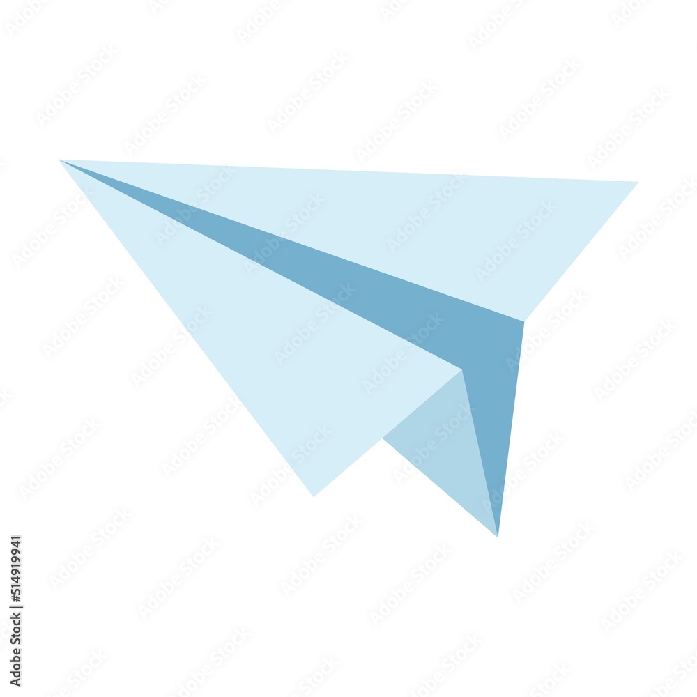 White paper airplanes flying in air or sky, aircraft from folded paper isolated on blue background. Cartoon paper plane vector illustration White paper airplanes flying in air or sky, aircraft from folded paper isolated on blue background. Cartoon paper plane vector illustration