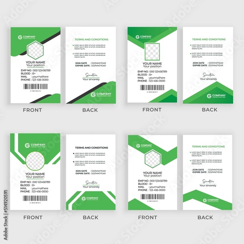 Modern and creative corporate company employee id card template