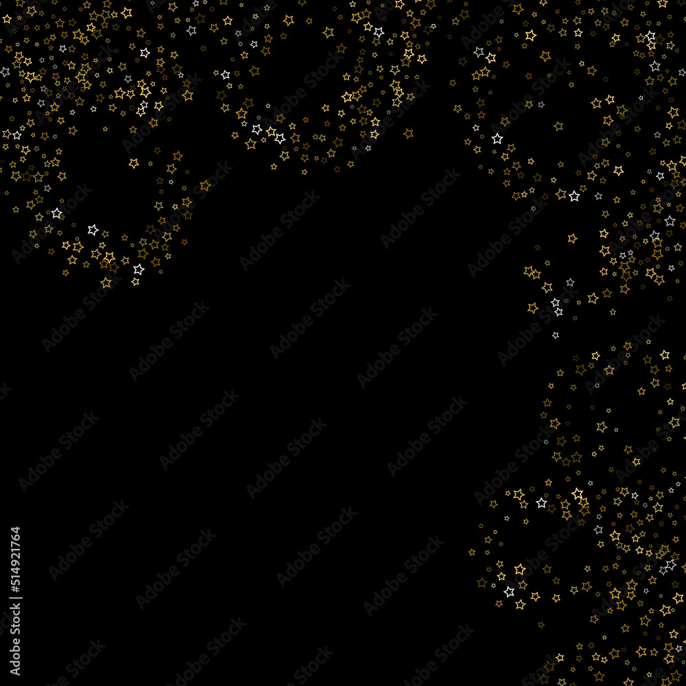 Gold Glitter Stars. Luxury Shiny Confetti. Gold Glitter Stars. Luxury Shiny Confetti.